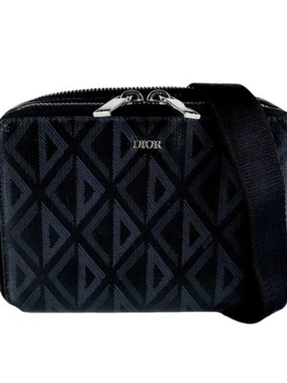 Auth Christian Dior Crossbody Shoulder Bag Black PVC - z10570